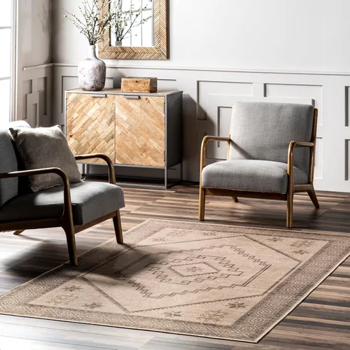 Vista 8 de nuLOOM Alfombra de Área Easy-Jute de 5' x 8', Lavable a Máquina, Antideslizante, para Sala de Estar, Dormitorio, Habitación de Niños, Guardería