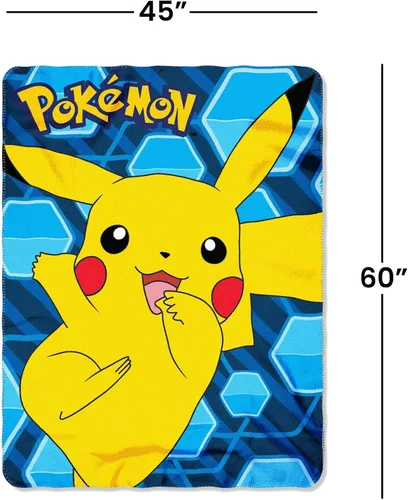Vista 3 de Pokémon "Pikachu" Manta de forro polar, 45 x 60 pulgadas