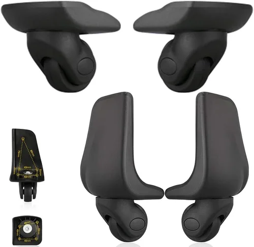 Vista 4 de FSFY Par Ruedas Traseras Maleta Reemplazo Maleta Rueda Giratoria 360 Spinner W001