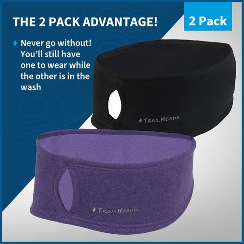 Vista 12 de TrailHeads - Diadema para mujer, diseño de cola de caballo, con banda para la oreja que absorbe la humedad, ideal para correr