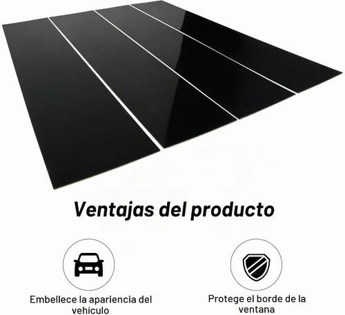 Vista 2 de BASIKER - Molduras para pilar de ventana de puerta para Ford F150 2004-2014