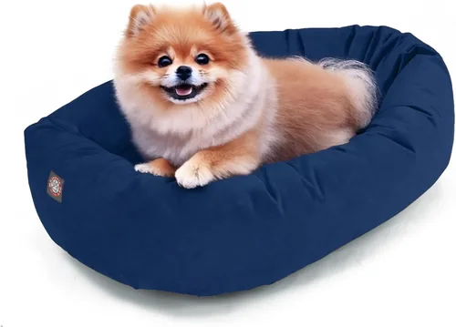 Vista 36 de Majestic Pet Cama para Perros de 52 Pulgadas de Ante Calmante Lavable 52x35x11 (Pulgadas) – Acogedora Cama Redonda para Perros con Forma de Dona