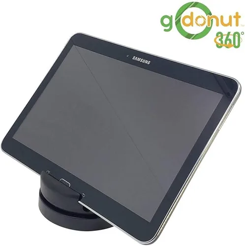 Vista 7 de GoDonut Soporte giratorio para teléfono 360 grados - Soporte para teléfono celular + organizador de escritorio para iPad - Compatible con tableta