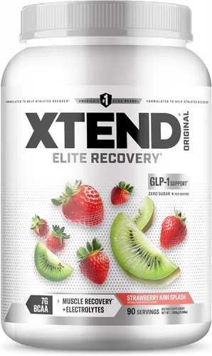 Vista 24 de Xtend Polvo Original BCAA, 7g de BCAAs y 2.5g de L-Glutamina para la Recuperación Muscular, Hidratación y Músculo Delgado, Bebida Sin Azúcar