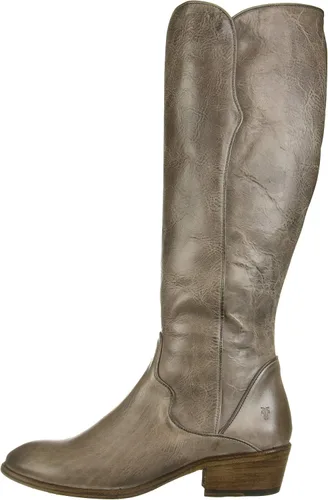 Vista 27 de Frye Carson - Botas altas para mujer hechas de cuero anticuado con ribetes de estilo occidental, cierre de cremallera interior y tacón bajo, altura