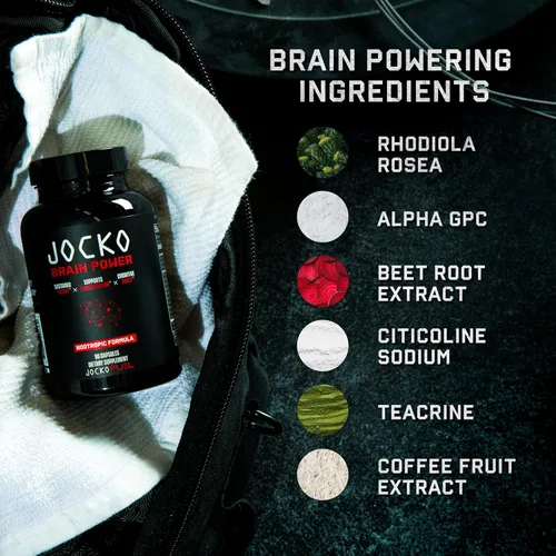 Vista 8 de Jocko Fuel Brain Power - Suplementos dietéticos nootrópicos para la memoria y la concentración con L teanina, L carnitina, energía y suplemento