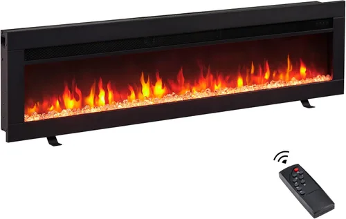 Vista 7 de Efiretric® Arthur - Chimenea eléctrica 3 en 1 de 36 pulgadas de ancho (EF456), independiente, montaje en pared, empotrada, efecto de llama de 9