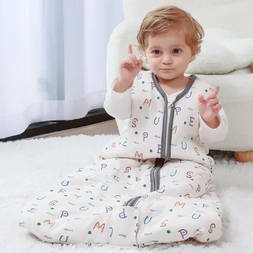 Vista 3 de Mosebears Saco de Dormir para Bebé, Manta Vestible de Invierno con Cremallera de 2 Vías, 2.5 TOG Saco de Dormir de Algodón Unisex