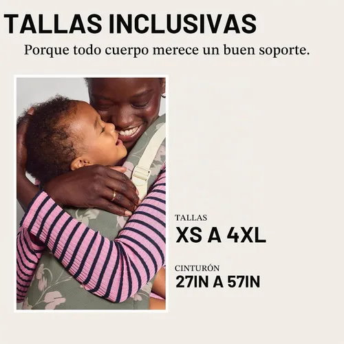 Vista 4 de Baby Tula Portabebés con panel de lino libre de crecimiento, ajustable, cómodo, portabebés de recién nacidos a niños pequeños - Ajuste ergonómico