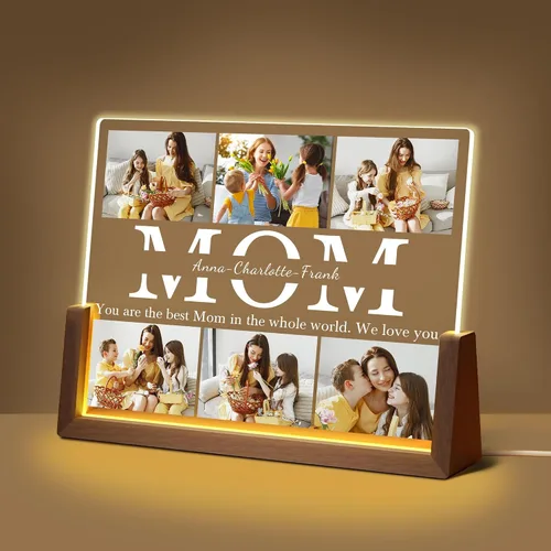 Vista 13 de Regalos de cumpleaños personalizados para el día del padre, para papá, de hija, hijo, esposa, marco de fotos con placa acrílica personalizada