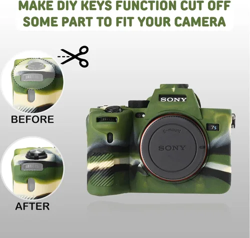 Vista 7 de Funda protectora de silicona para cámara réflex digital Sony A7SIII A7siii A7siii A7S3, jaula desmontable, a prueba de golpes, a prueba de polvo