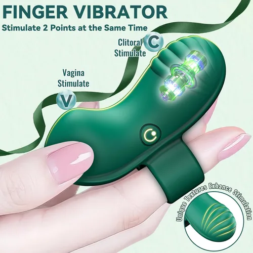 Vista 2 de Juguetes sexuales para mujeres, vibrador de dedo, mini vibradores, 10 modos de vibración, juguete sexual femenino, juguete sexual para parejas