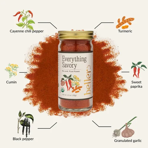 Vista 7 de Colección de Mezcla de Especias Orgánicas Beller Nutrition Pack de 10 Impulso Matinal, Super Sumac, Tex Mex, Vegitude, Cinnapeel, Todo Sabroso