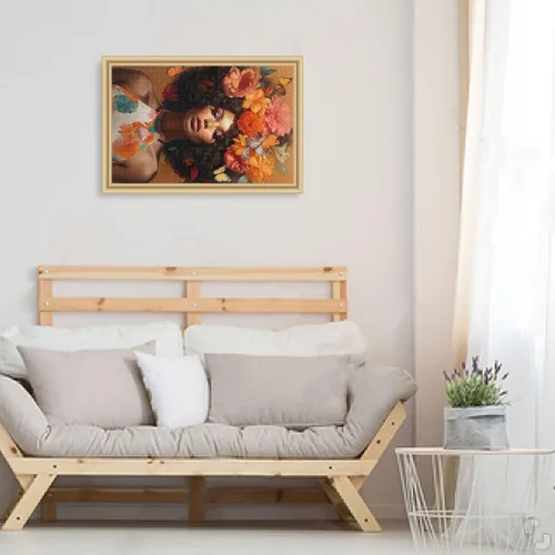 Vista 6 de Rompecabezas de 1000 piezas para adultos American African Black Girl Flower Wood Puzzles Educativo Cerebro Juguetes 21216941 Chica Negra Africana