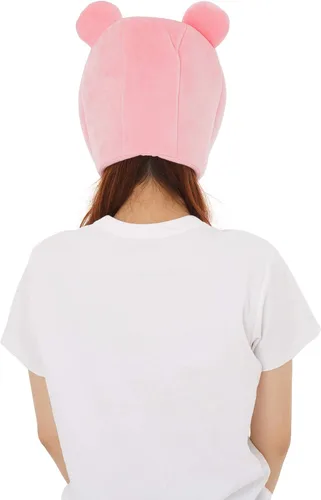 Vista 6 de SAZAC Gorro Kigurumi de Slowpoke acogedor y cálido con solapas para las orejas, gorro de Pokémon para adultos, sombrero lujoso para Halloween