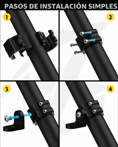 Vista 6 de Xprite Soporte de Montaje para Luz de Látigo, Soporte de Montaje de Látigo y Bandera UTV, Aluminio CNC Resistente Ajustable 360° para Barra
