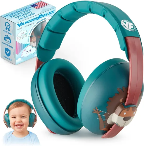Vista 8 de Vanderfields Protección de oídos para bebés y niños pequeños - Orejeras para bebés con protección contra el ruido infantil - 21dB NRR - Edad 3 meses