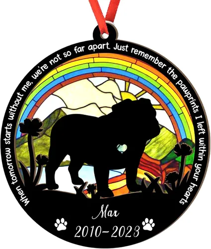 Vista 14 de Adorno personalizado para atrapasoles de sabueso afgano, adorno de Navidad de sabueso afgano, regalo para perro amante, sabueso afgano conmemorativo