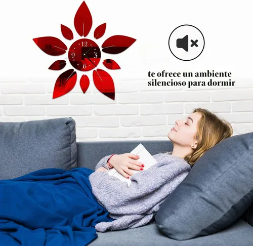 Vista 3 de Pegatinas de espejo de pared grandes digitales 3D con diseño de flores modernas, autoadhesivas, de cristal, acrílico, pétalos, bricolaje