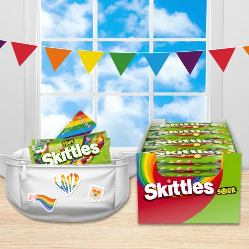 Vista 6 de Bolsa de Skittles para tumbar Original Sour Chewy Candy, Individually Wrapped Full Size Packs, Great for Parties, Events, Sharing and Pantry