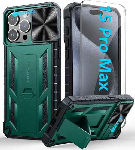 Vista 20 de FNTCASE for iPhone 11-Pro Phone Case: Military Grade Drop Proof Mobile Cover with Kickstand & Slide Rugged Shockproof Bumper Heavy Duty Protector