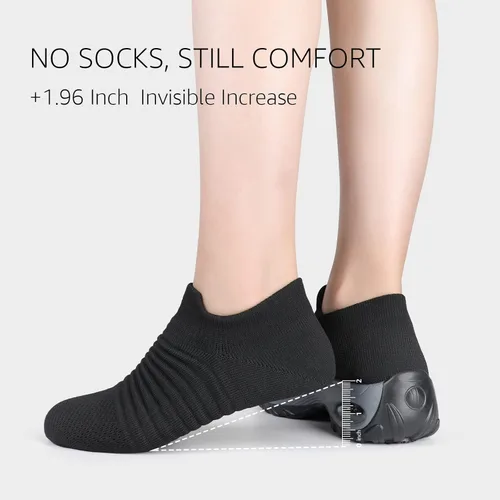 Vista 2 de STQ - Tenis para caminar, sin cordones, de malla transpirable, cómodos, a la moda, mocasines con plataforma de cuña para mujer