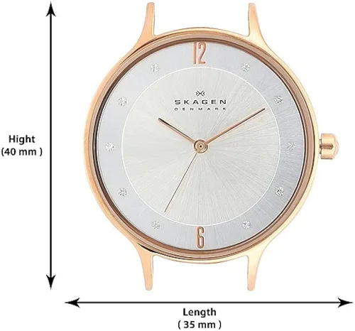 Vista 11 de Skagen Anita - Reloj casual de malla de acero de cuarzo para mujer