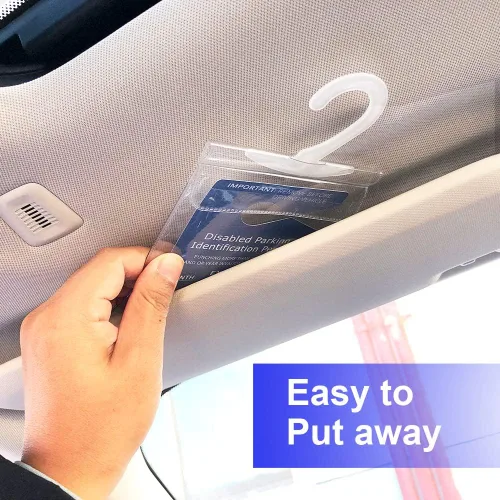 Vista 7 de Porta Placas para Discapacitados para Auto, Juego de 2 Porta Placas Ultra Transparentes de Tamaño Pequeño, Porta Placas para Estacionamiento
