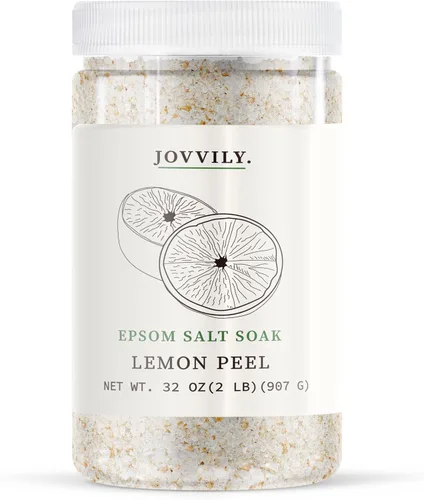 Vista 6 de Jovvily Sal de Epsom con hoja de eucalipto y aceite de eucalipto, solución de remojo, aroma calmante (2 libras)