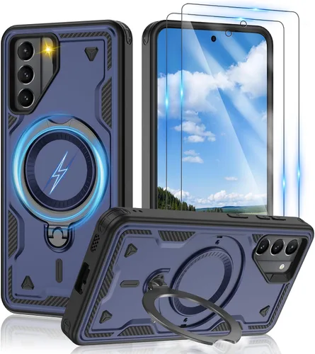 Vista 128 de Gritup fro Funda para Google Pixel 9A, funda protectora magnética de grado militar compatible con Mag-Safe, 2 protectores de pantalla HD, soporte