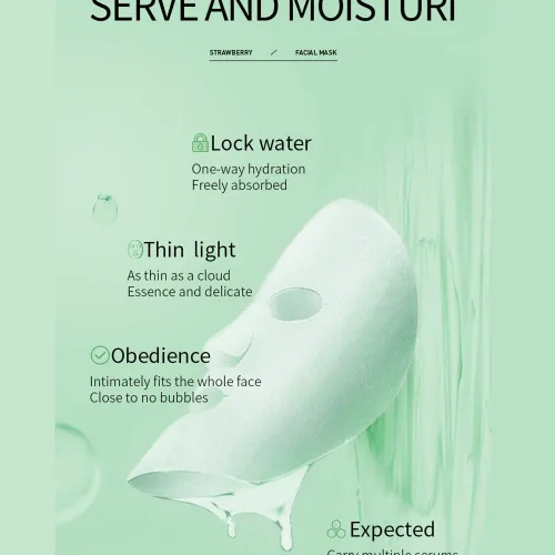 Vista 8 de BIOAQUA Extracto de flor de fruta Vitamina C Máscara facial Esencia vegetal Hidratante Fibra Membrana Paño Hidratante Profundo Cuidado de la Piel