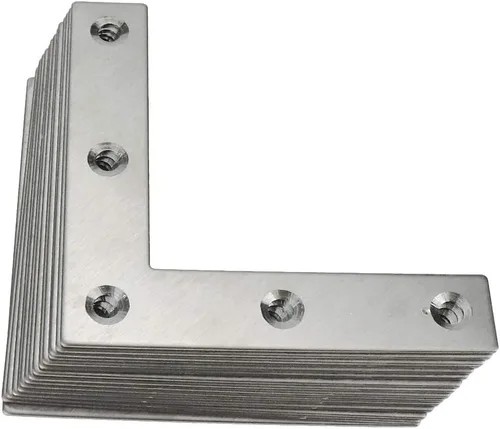 Vista 7 de Soporte plano L Soportes de ángulo recto 3.150 in x 3.150 in - Paquete de 15