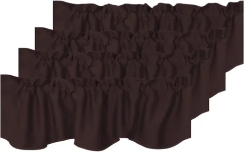 Vista 19 de H.VERSAILTEX - Cenefa de cortina opaca para ventanas de cocina, sala de estar/baño, para protección de la privacidad y decoración, con bolsillo