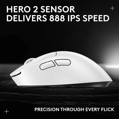 Vista 13 de Logitech G PRO X Superlight 2 DEX Lightspeed - Mouse inalámbrico para juegos, 2.12 onzas, calidad profesional con 5 botones programables, carga