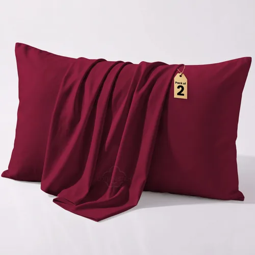 Vista 19 de COTTON STICH Juego de 2 fundas de almohada para niños pequeños, mini fundas de almohada de algodón de 600 hilos, fundas de almohada suaves y ligeras