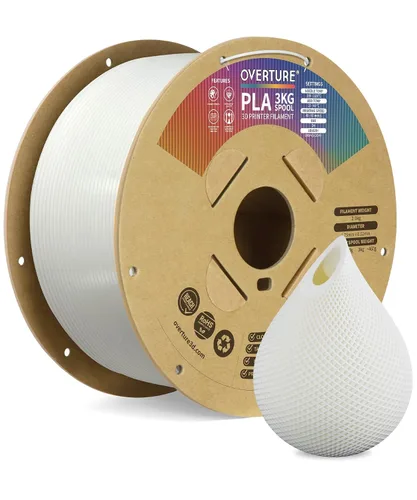 Vista 52 de OVERTURE Paquete de 10 filamentos PLA de 0.069 lbs (0.069 in), filamento de impresora 3D de herido ordenado, paquete de 10 bobinas de 2.2 libras