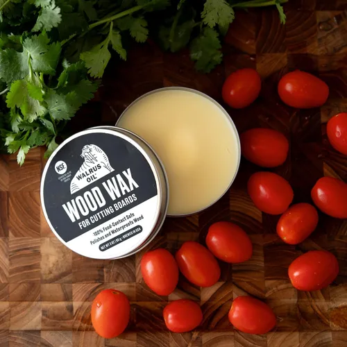 Vista 2 de ACEITE DE WALRUS - Cera para madera, lata de 3 oz, apta para alimentos según FDA, cera para tabla de cortar y crema para tabla