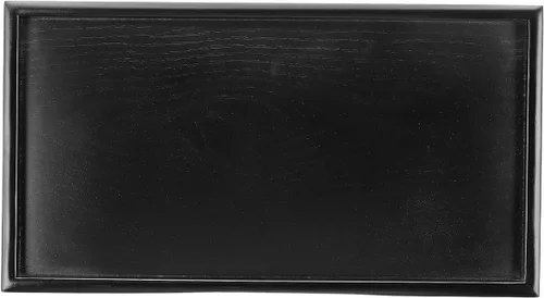 Vista 8 de Bandeja rectangular de madera para servir de madera, bandeja decorativa, 13.8 x 9.5 pulgadas, apta para decoración del hogar, cocina, mesa auxiliar