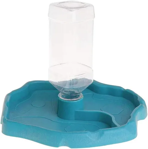 Vista 2 de Bebedero de tortugas Cuenco de agua para reptiles 2 en 1, dispensador automático de agua para reptiles, plato de agua de tortuga, alimentador