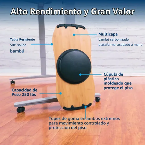 Vista 6 de Tabla Motion-X de bambú de UPLIFT Desk