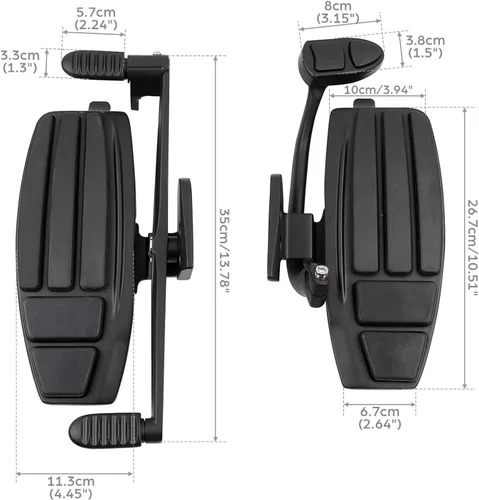 Vista 2 de TCT-MOTORPARTS Kit de pedal de palanca de freno del conductor negro mate para Honda Goldwing Gold Wing todos los modelos 2001-2017 GL1800