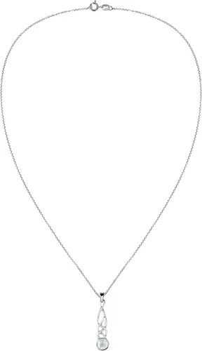Vista 4 de AeraVida Celtic Weave - Juego de joyas de plata de ley 925 con diseño de nácar