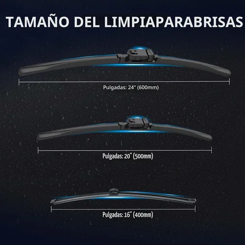 Vista 3 de Limpiaparabrisas delanteros y traseros, 3 piezas de repuesto para limpiaparabrisas delanteros y traseros para Audi Q3 2015-2018, limpiaparabrisas