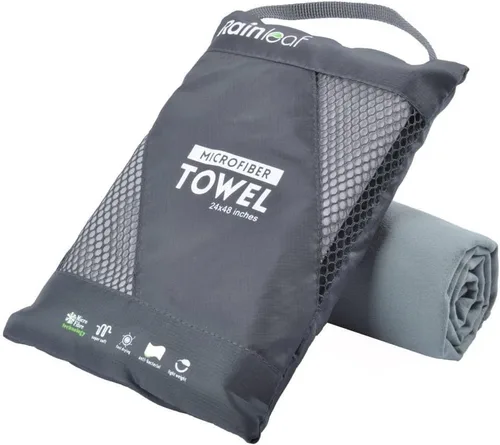 Vista 9 de Toalla de microfibra Rainleaf perfecta para viajes y gimnasio y camping. Secado rápido - Super absorbente - Ultra compacta - Liviana. Adecuada