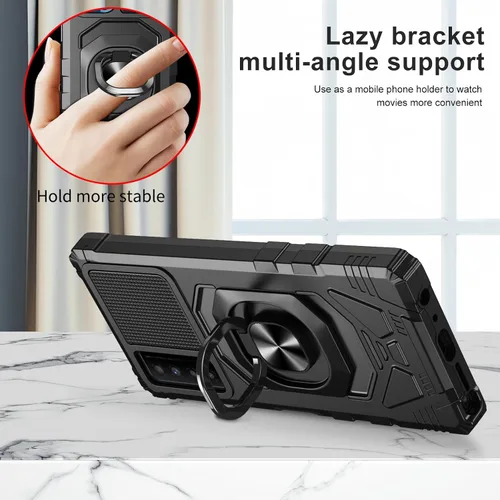 Vista 2 de Ailiber Funda para TCL Stylus 5G - Grado militar, resistente a prueba de golpes, con protector de pantalla, soporte de anillo para montaje magnético
