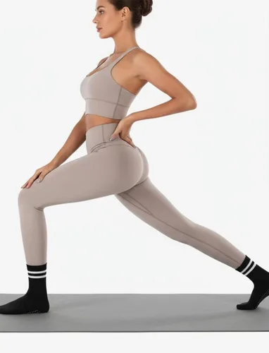 Vista 6 de Irisbear Calcetines de pilates antideslizantes para mujer, calcetines de yoga Barre Gym Athletic para mujer