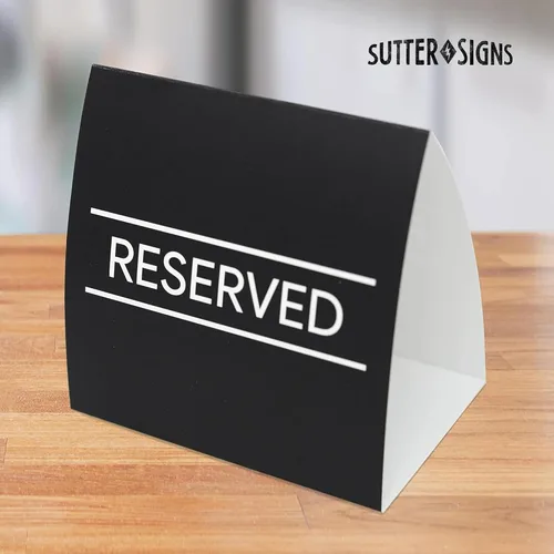 Vista 3 de Carteles de mesa reservados, paquete de 20 Tarjetas de mesa para bodas, restaurantes, eventos