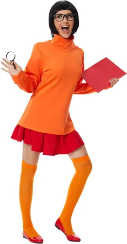 Vista 2 de Velma Costume for Adult Women Halloween Classic Movie Characters Costume Daphne Costume Adult Women for Cosplay