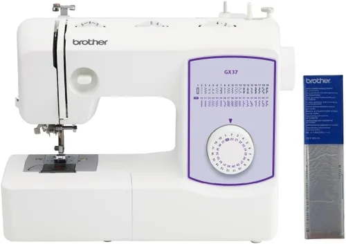 Vista 7 de Brother Máquina de coser GX37 de 37 puntadas, y SASEW6 Paquete de hilos de coser de alta calidad de 6 piezas, estabilizador soluble en agua SA520