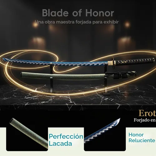 Vista 7 de Espada Katana samurái japonesa real hecha a mano 1045/1060/1095/T10 de acero al carbono templado con calor/arcilla, Dragon Tsuba, espiga completa